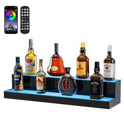 LED-upplyst spritflaska Display Bar Hylla RF & App Control 30" 2-Step