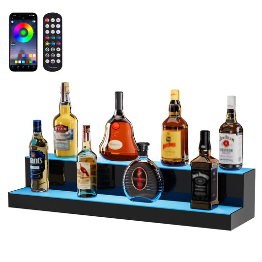 LED-upplyst spritflaska Display Bar Hylla RF & App Control 30" 2-Step