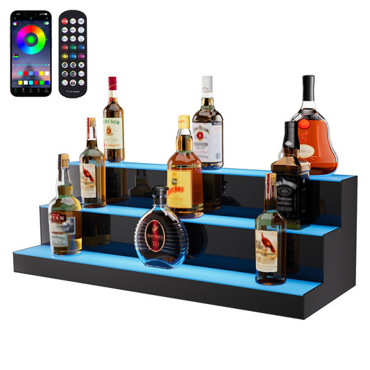 LED-upplyst spritflaska Display Bar Hylla RF & App Control 30" 3-Step