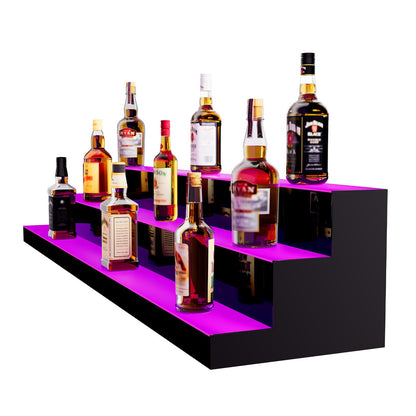 LED-upplyst spritflaska Display Bar Hylla RF & App Control 60" 3-steg