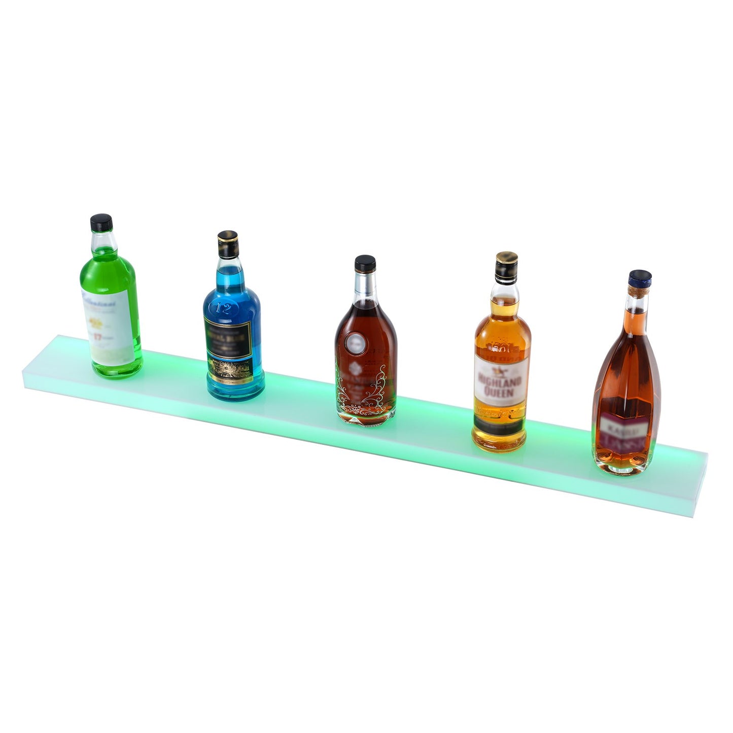 Väggmonterad LED-upplyst spritflaska Display Hemmabarhylla 40" 1-steg