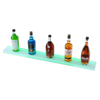 Väggmonterad LED-upplyst spritflaska Display Hemmabarhylla 40" 1-steg