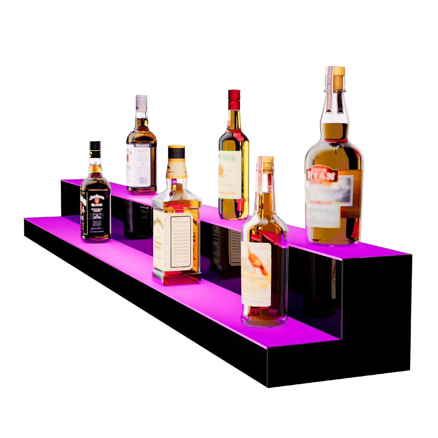 LED-upplyst spritflaska Display Bar Hylla RF & App Control 60" 2-Step