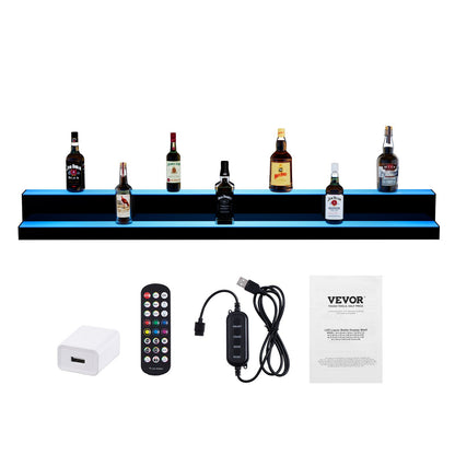 LED-upplyst spritflaska Display Bar Hylla RF & App Control 60" 2-Step