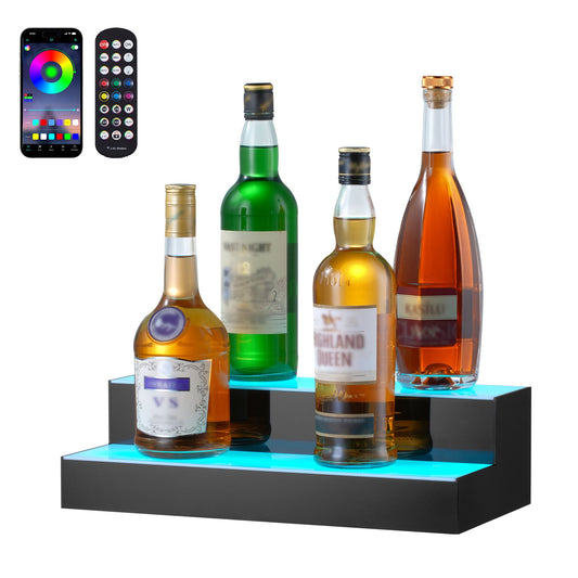 LED-upplyst spritflaska Display Bar Hylla RF & App Control 16" 2-Step