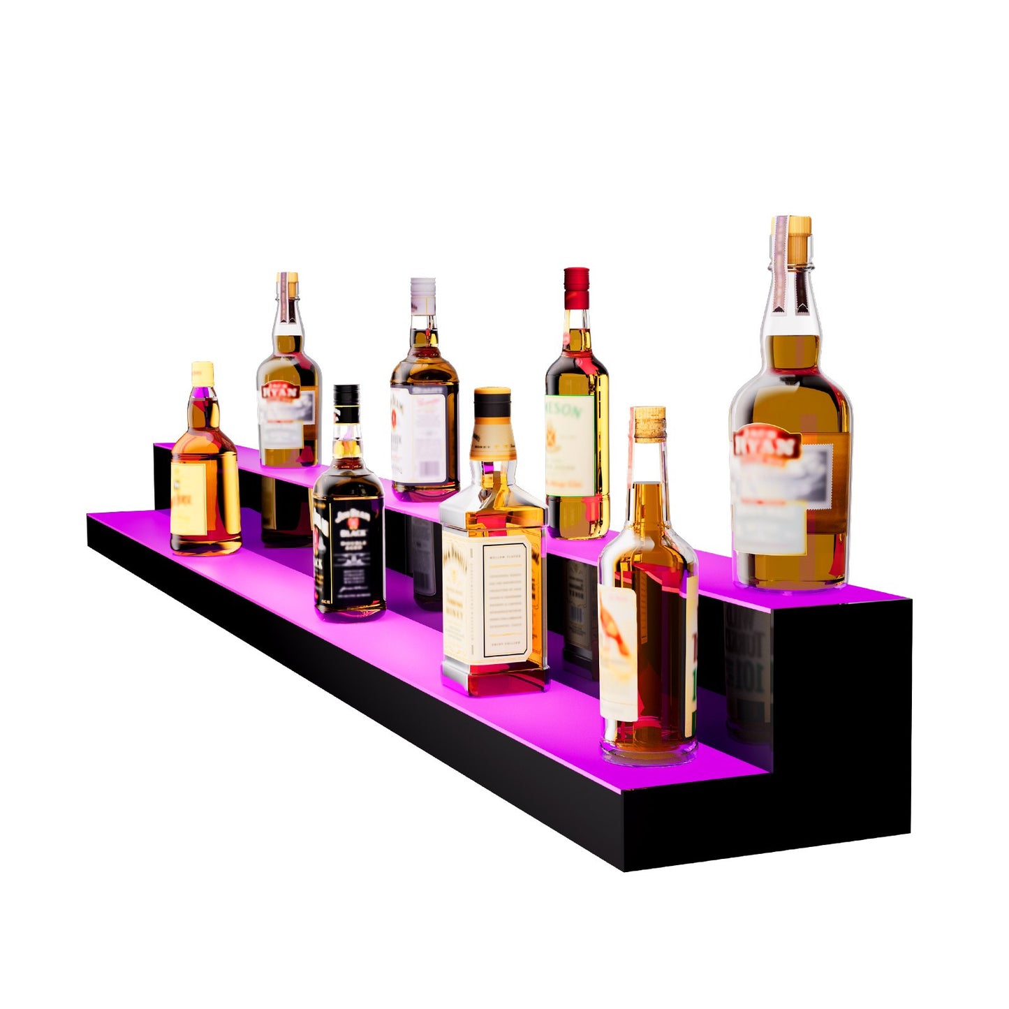 LED-beleuchtetes Spirituosenflaschen-Display, Barregal, RF- und App-Steuerung, 183 cm, 2-stufig