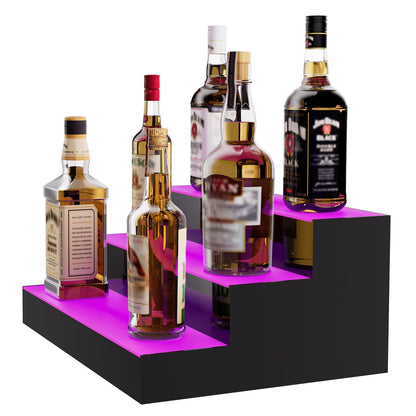 LED-upplyst spritflaska Display Bar Hylla RF & App Control 16" 3-steg