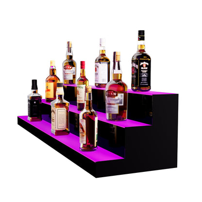 LED-upplyst spritflaska Display Bar Hylla RF & App Control 48" 3-steg