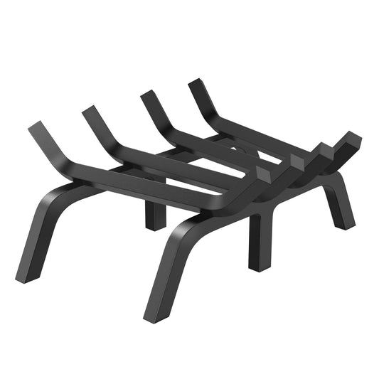 18 inch fireplace wood grate powder coated steel burning shelf holder