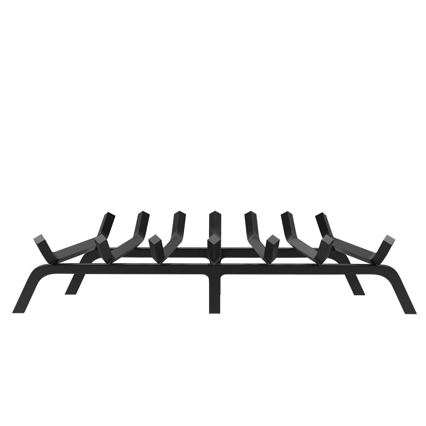 Fireplace Grate, 30 Inch Heavy Duty Fire Grate with 6 Support Legs, 3/4'' Solid Powder Coated Steel Bars, Wood Burning Holder for Indoor and Outdoor Fireplace