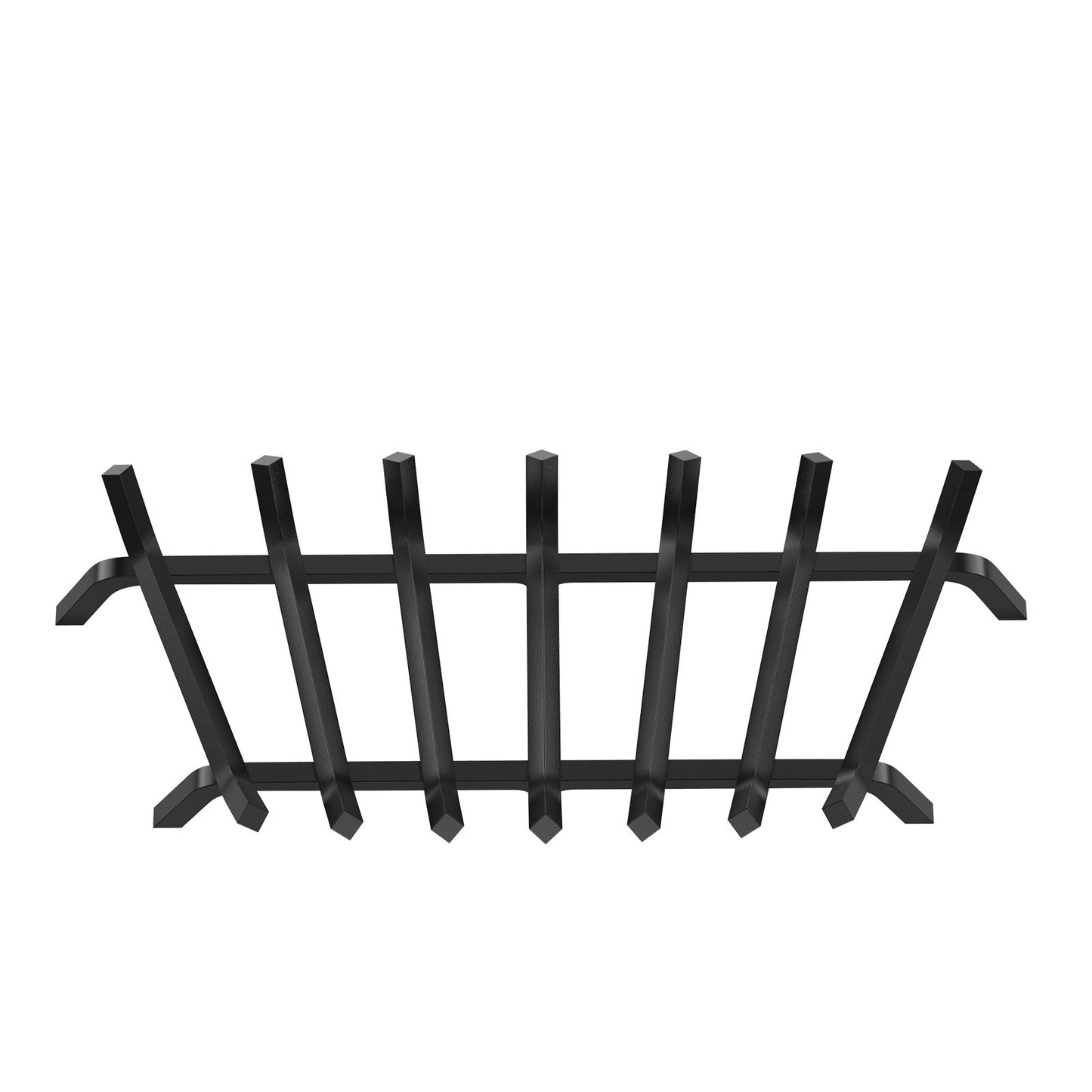 Fireplace Grate, 30 Inch Heavy Duty Fire Grate with 6 Support Legs, 3/4'' Solid Powder Coated Steel Bars, Wood Burning Holder for Indoor and Outdoor Fireplace