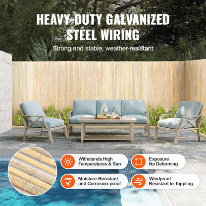 Natural Bamboo Lattice Screening Privacy Bamboo Lattice Fence 6 ft. H x 13 ft. L