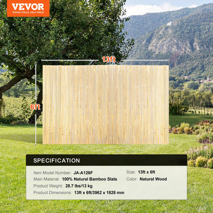 Natural Bamboo Lattice Screening Privacy Bamboo Lattice Fence 6 ft. H x 13 ft. L