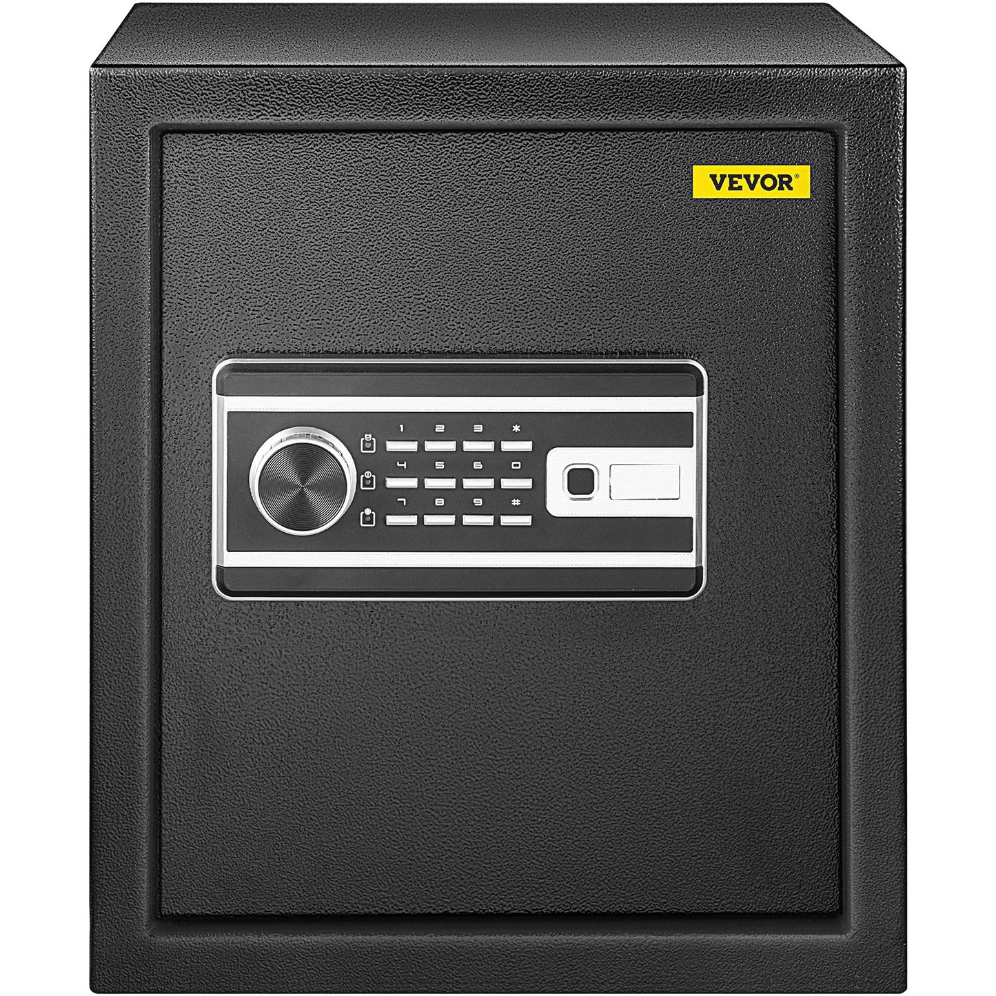 Safe, 1.7 Cubic Feet Safe with Fingerprint Lock and Digital Keypad, Fireproof Home Safe with Removable Shelf, Wall Mounted Security Cabinet for Cash, Watch, Passport, Documents, Black