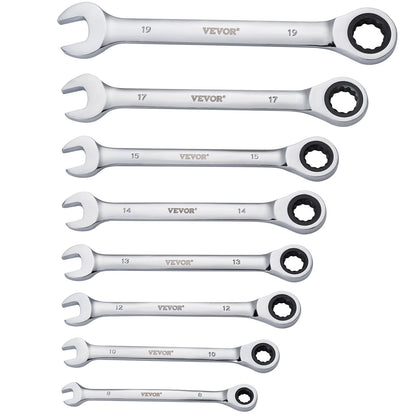 Kombinationsnyckelsats 30 ST SAE 1/4" till 1", metriskt 8-24 mm organiseringsställ