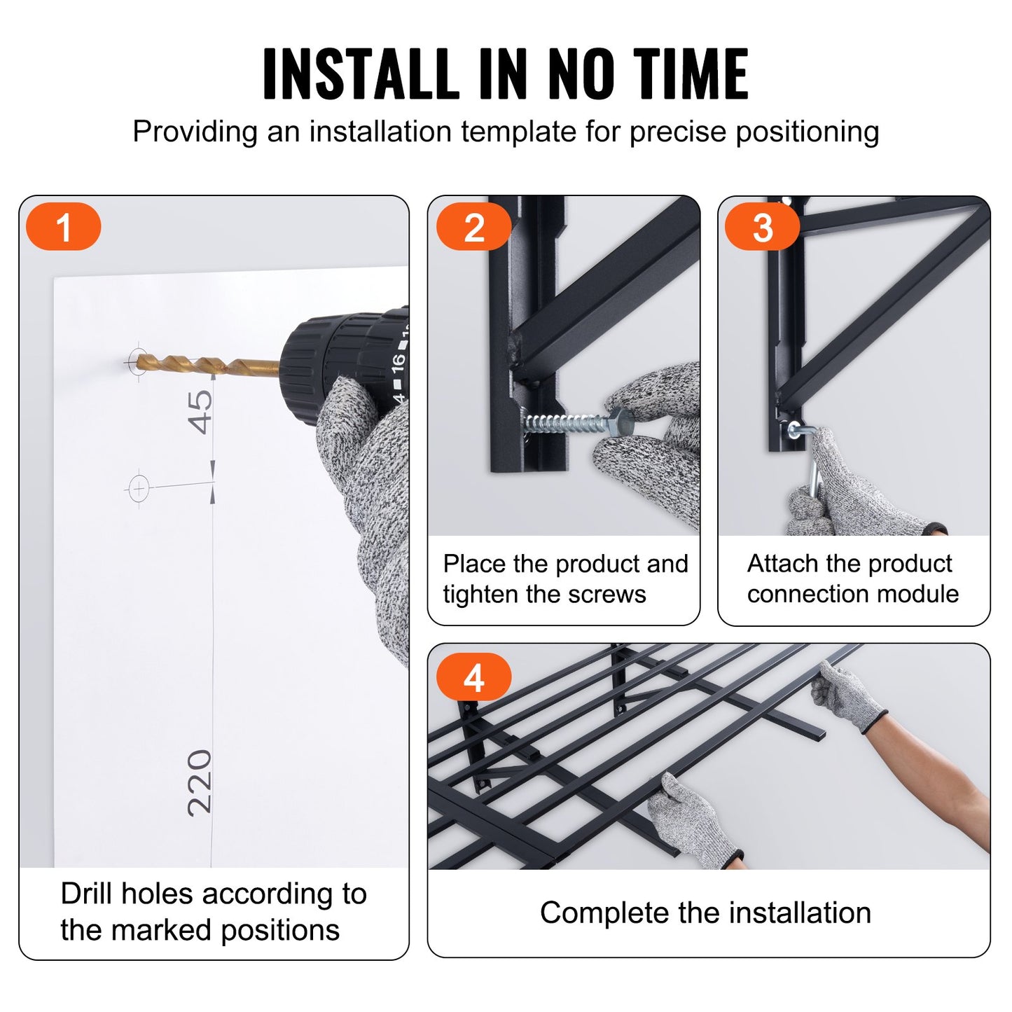 Garage Hyllor, 2-pack, 6 x 2 fot Heavy Duty Garage Hyllor Väggmonterade, 1600 lbs Lastkapacitet (totalt) Garage Förvaringsställ Flytande hyllor, Lämplig för butik, bod, garageförvaring