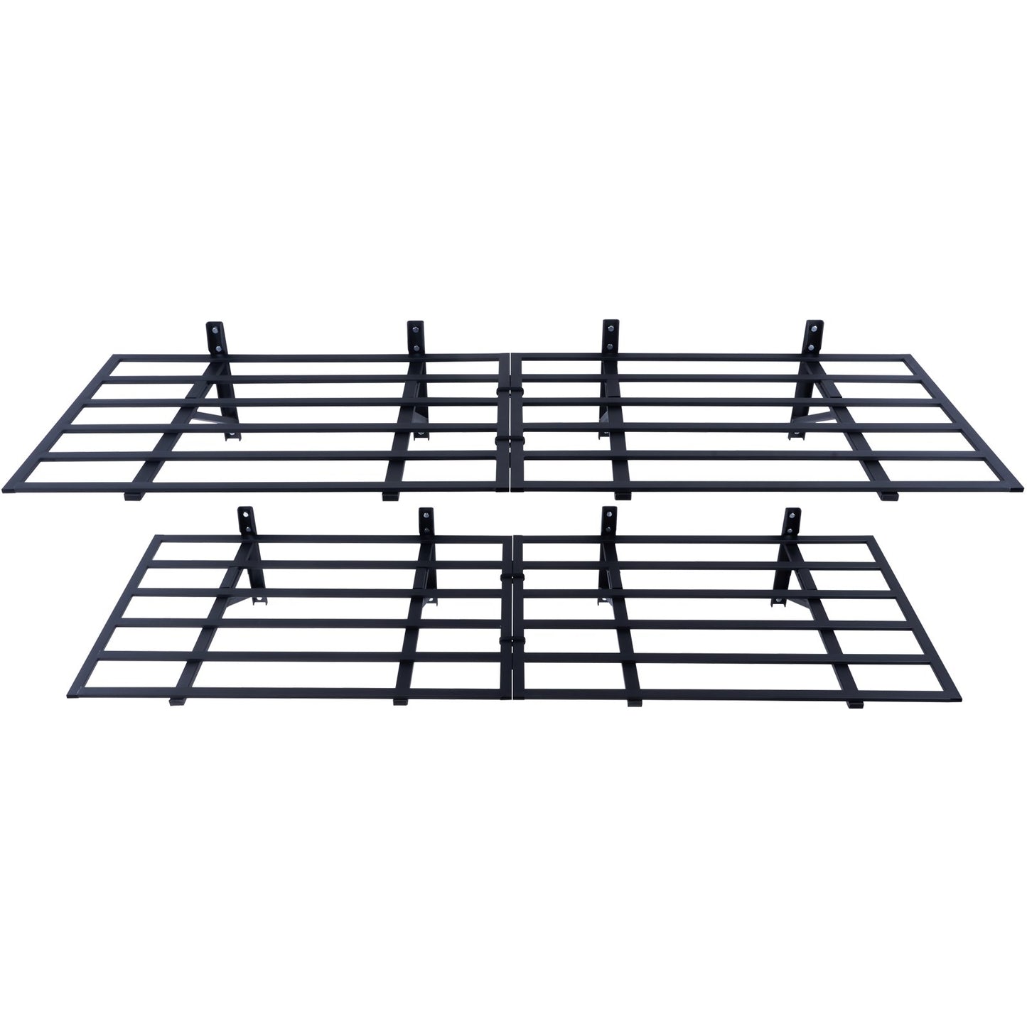 Garage Hyllor, 2-pack, 6 x 2 fot Heavy Duty Garage Hyllor Väggmonterade, 1600 lbs Lastkapacitet (totalt) Garage Förvaringsställ Flytande hyllor, Lämplig för butik, bod, garageförvaring