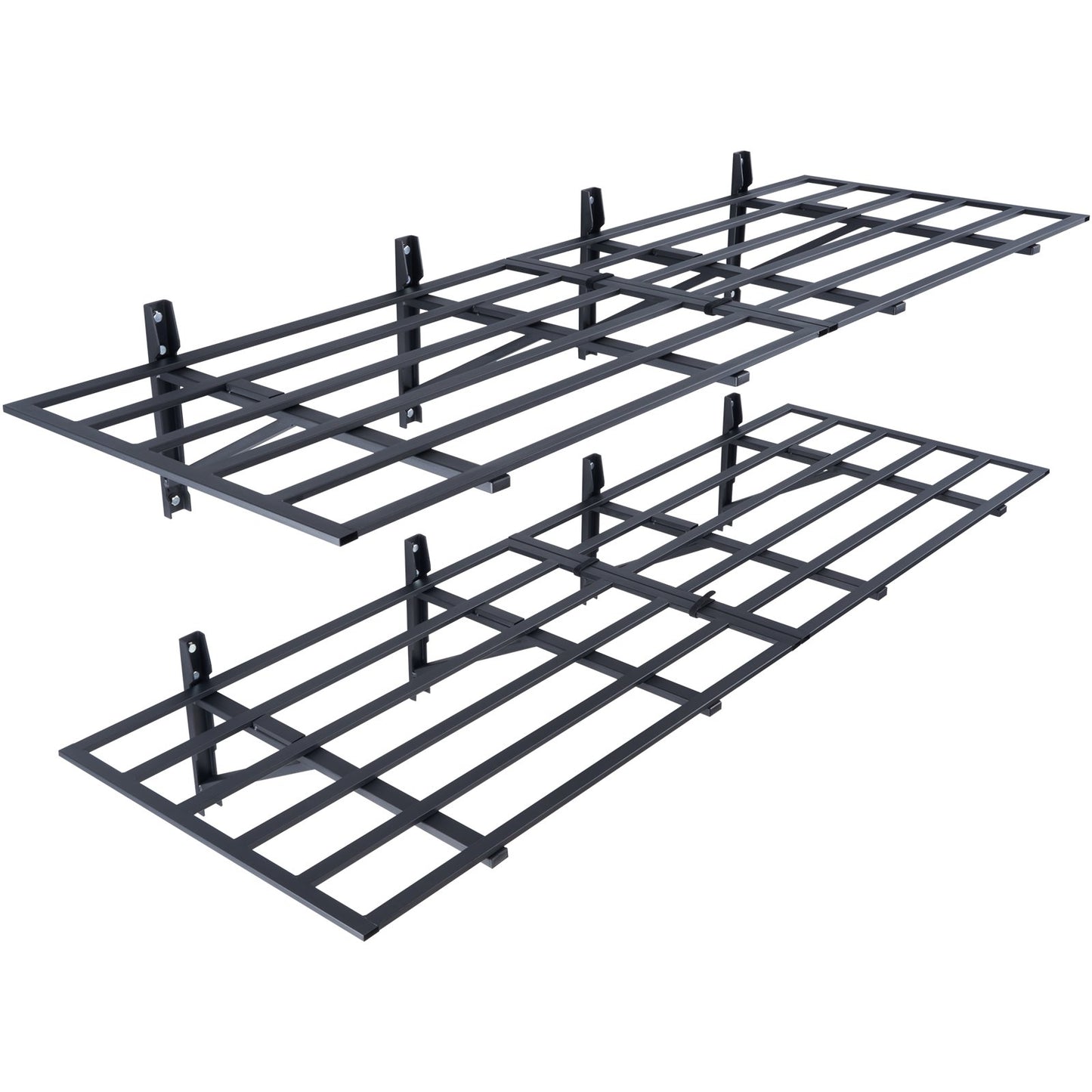 Garage Hyllor, 2-pack, 6 x 2 fot Heavy Duty Garage Hyllor Väggmonterade, 1600 lbs Lastkapacitet (totalt) Garage Förvaringsställ Flytande hyllor, Lämplig för butik, bod, garageförvaring