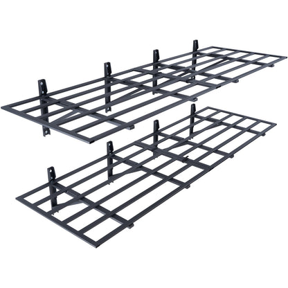 Garage Hyllor, 2-pack, 6 x 2 fot Heavy Duty Garage Hyllor Väggmonterade, 1600 lbs Lastkapacitet (totalt) Garage Förvaringsställ Flytande hyllor, Lämplig för butik, bod, garageförvaring