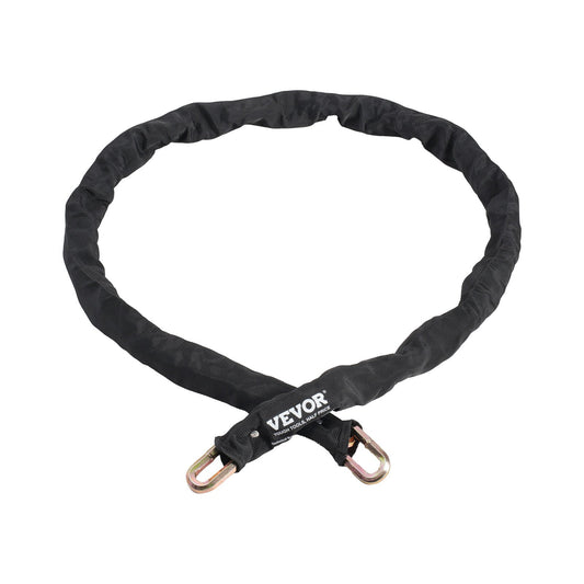 Bike Chain Lock 5,91 Ft Security Cykelkedjelås 9,5 mm Tjocklek Svart