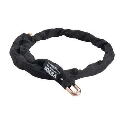 Bike Chain Lock 5,91 Ft Security Cykelkedjelås 9,5 mm Tjocklek Svart