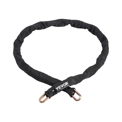 Bike Chain Lock 5,91 Ft Security Cykelkedjelås 9,5 mm Tjocklek Svart