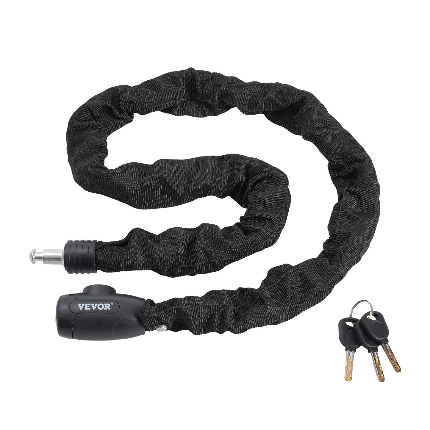 Bike Chain Lock 3,94 Ft Combination Cykel Kedjelås med 4 nycklar 8 mm