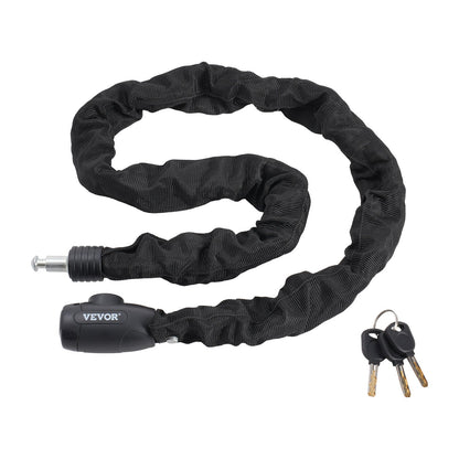 Bike Chain Lock 3,94 Ft Combination Cykel Kedjelås med 4 nycklar 8 mm