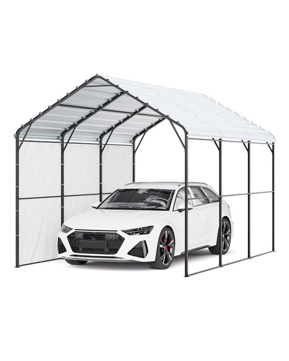 10' x 15' Metal Carport Heavy Duty Outdoor Car Shelter Garage for Boats