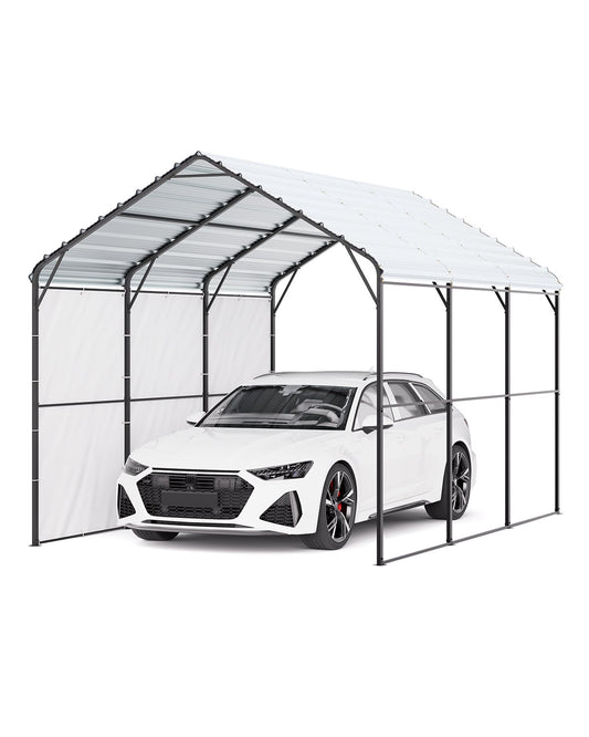 10' x 15' Metal Carport Heavy Duty Outdoor Car Shelter Garage for Boats