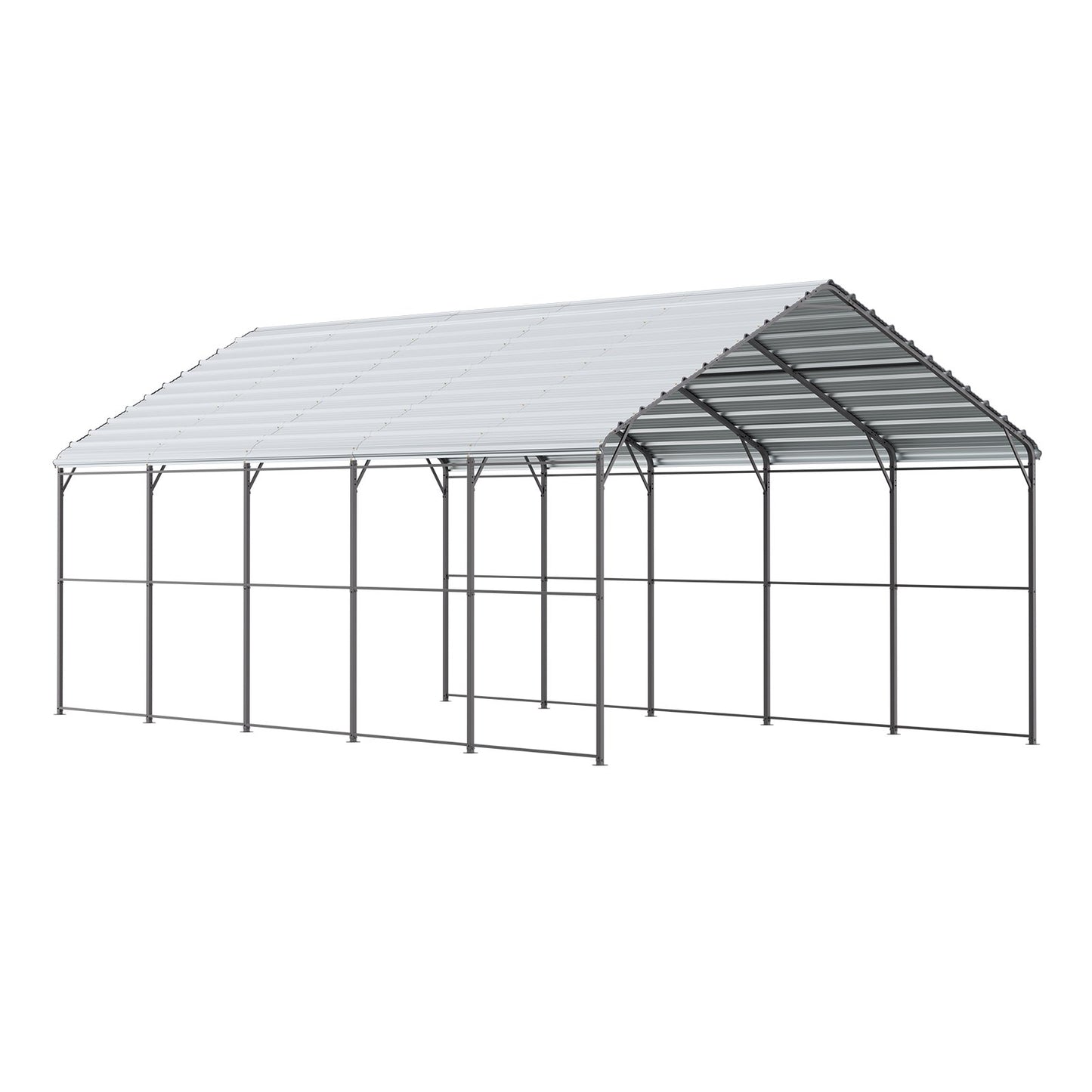 13' x 26' Metal Carport Heavy Duty Outdoor Car Shelter Garage for Boats