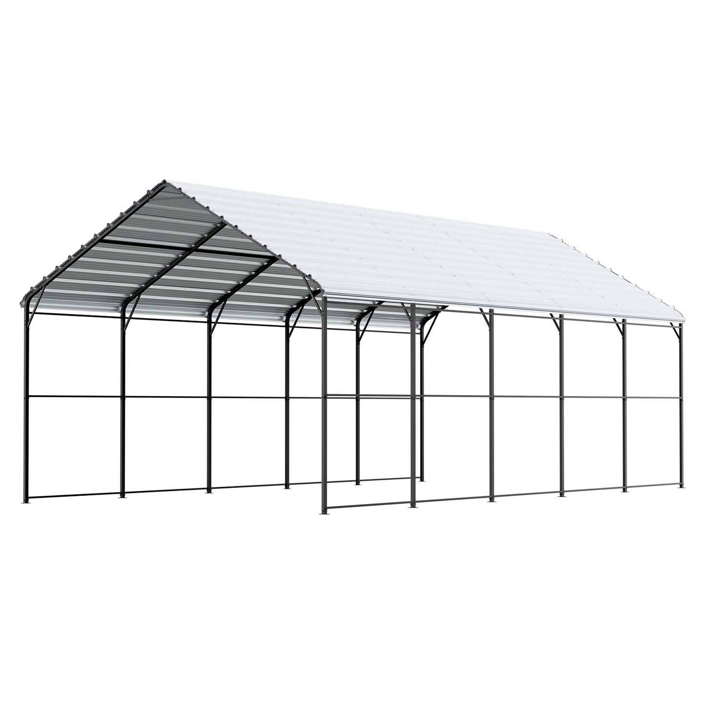 13' x 26' Metal Carport Heavy Duty Outdoor Car Shelter Garage for Boats