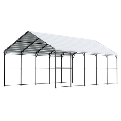 13' x 26' Metal Carport Heavy Duty Outdoor Car Shelter Garage for Boats