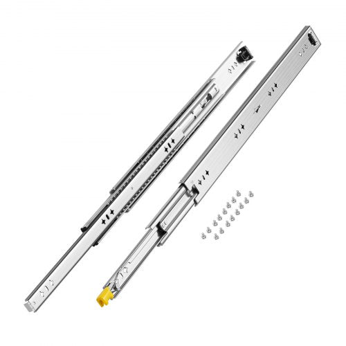 1 Pair 16-60 Inch Soft Closing Drawer Slides Ball Bearing Full Extendable | EU