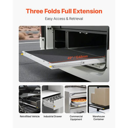 1 pair 18-60 inch soft-closing drawer slides ball bearing full extension | EU
