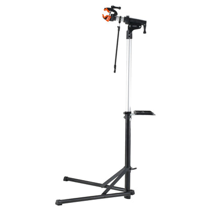 Cykelreparationsställ, 66 lbs kraftigt cykelreparationsställ i aluminium, justerbart arbetsställ för cykelunderhåll med magnetisk verktygsbricka Teleskoparm, hopfällbart cykelställ för hemmet, butiker