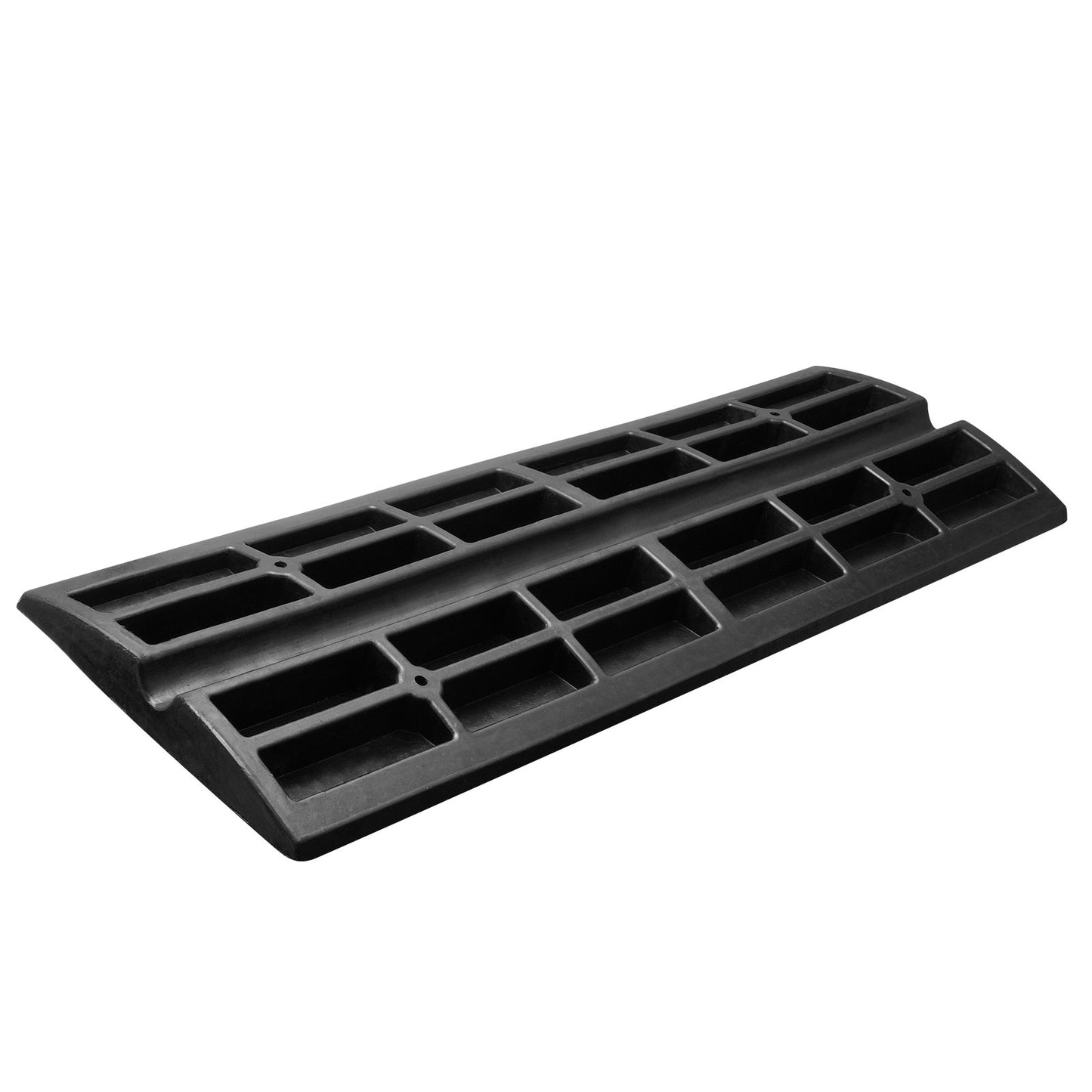 Sidewalk Ramp, 2.6 Inch Rubber Driveway Ramps, Heavy Duty 33069 lbs Weight Capacity Threshold Ramp, Curbside Bridge Ramps for Loading Dock Garage Sidewalk, Expandable Complete Ramp Set