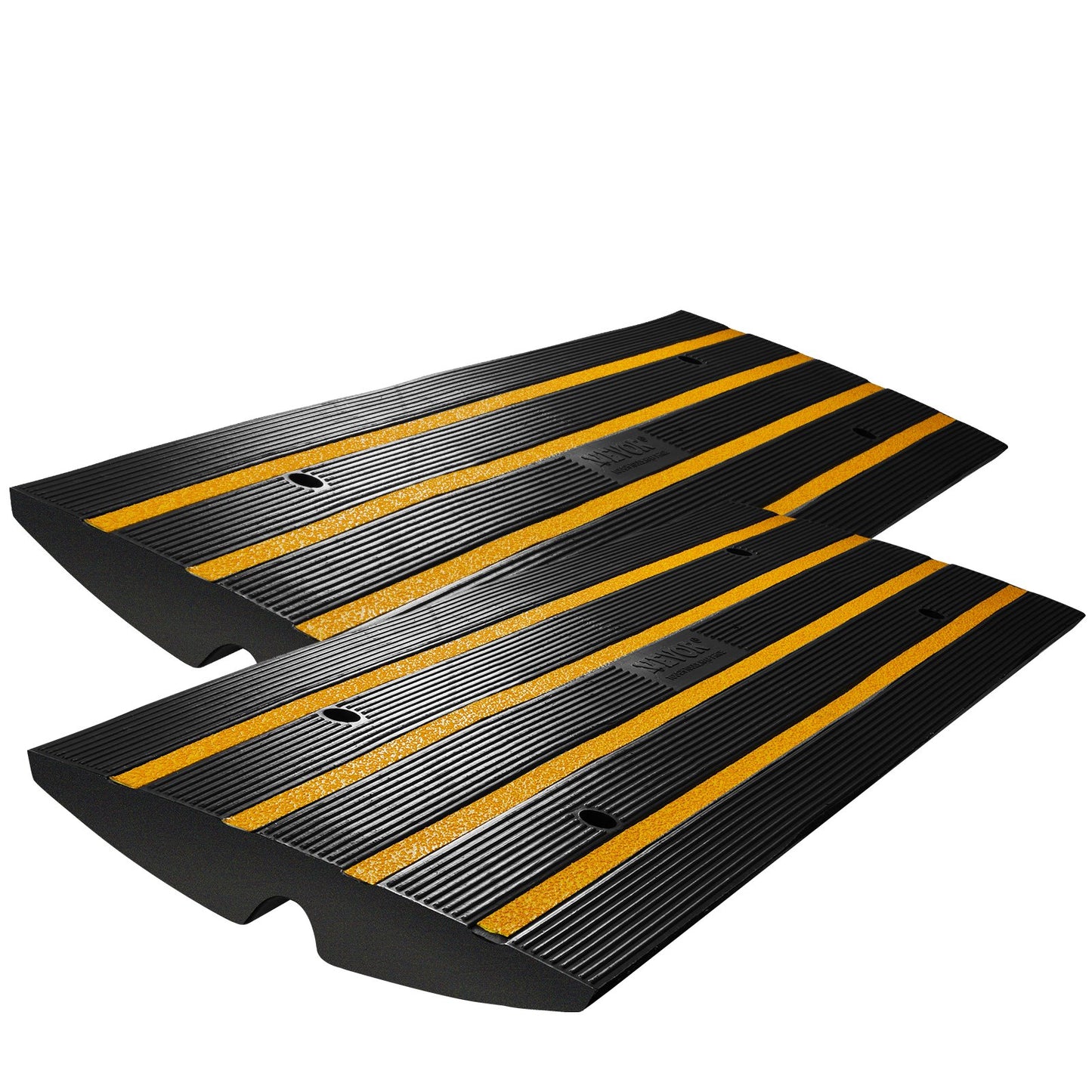 Curb Ramp Rubber Driveway Ramp 2-pack 2.6" Rise 15T loading threshold ramp