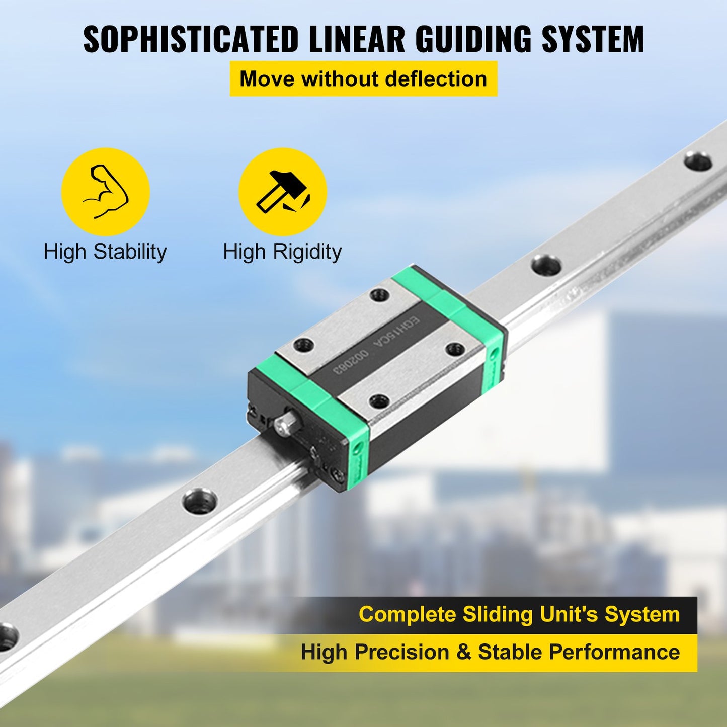 2PCS Linear Rail 0.78-66 Inch, Linear Bearings and Rails with 4PCS HSR20 Bearing Blocks, Linear Slide Rails Plus for DIY CNC Routers Lathes Milling Machines, Linear Slide Kit Fits XYZ Axis