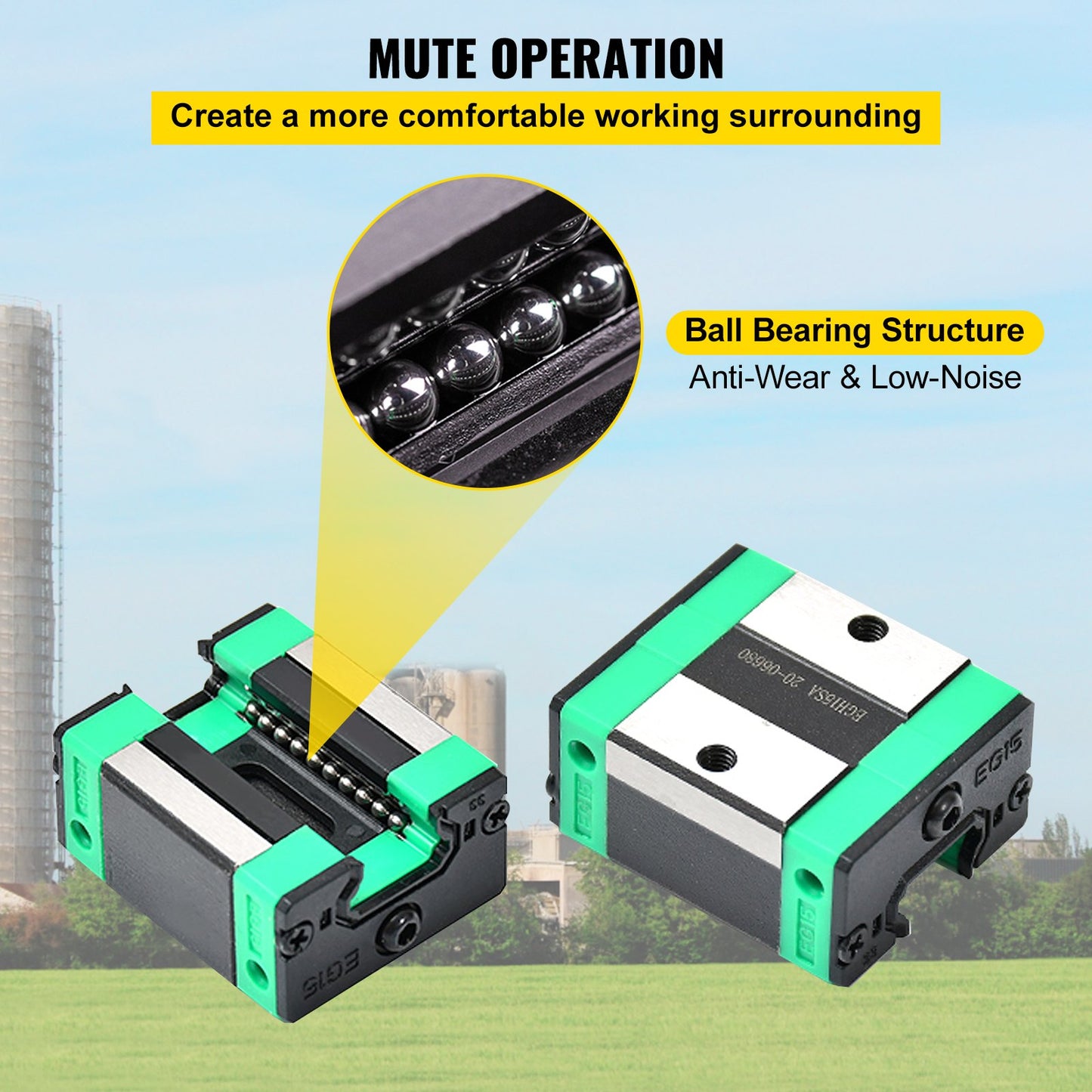 2PCS Linear Rail 0.78-66 Inch, Linear Bearings and Rails with 4PCS HSR20 Bearing Blocks, Linear Slide Rails Plus for DIY CNC Routers Lathes Milling Machines, Linear Slide Kit Fits XYZ Axis