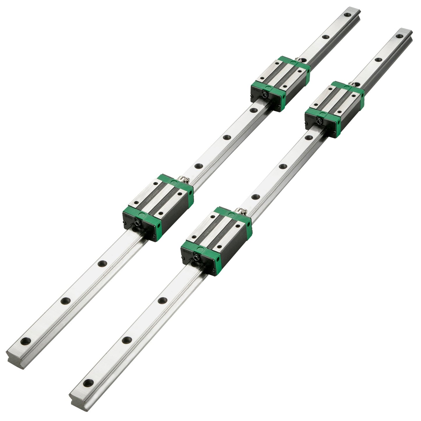 2PCS Linear Rail 0.78-66 Inch, Linear Bearings and Rails with 4PCS HSR20 Bearing Blocks, Linear Slide Rails Plus for DIY CNC Routers Lathes Milling Machines, Linear Slide Kit Fits XYZ Axis