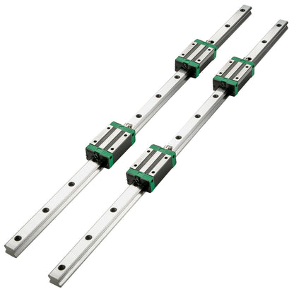 2PCS Linear Rail 0.78-66 Inch, Linear Bearings and Rails with 4PCS HSR20 Bearing Blocks, Linear Slide Rails Plus for DIY CNC Routers Lathes Milling Machines, Linear Slide Kit Fits XYZ Axis