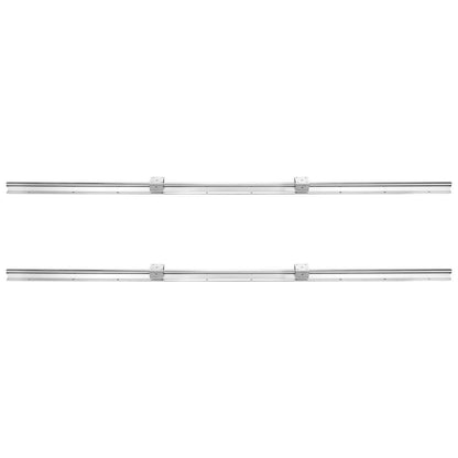 Linearführungsschienen, SBR16 1500 mm, 2 Stück 59 Zoll/1500 mm SBR16-Führungsschienen und 4 Stück SBR16UU-Gleitblöcke, Linearschienen und Lagersatz für automatisierte Maschinen, DIY-Projekt-CNC-Fräsmaschinen