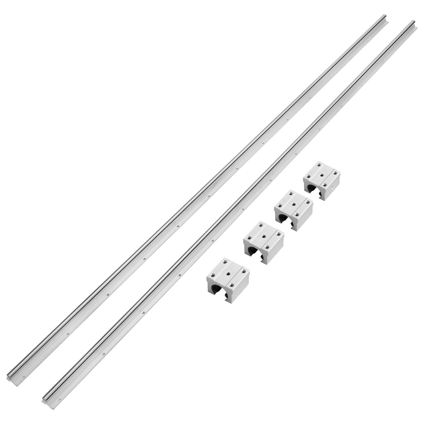 Linjära styrskenor, SBR20 1800 mm, 2 ST 70,9 tum/1800 mm SBR20 styrskenor och 4 ST SBR20UU glidblock, linjära skenor och lagersats för automatiserade maskiner DIY Project CNC Router Machines