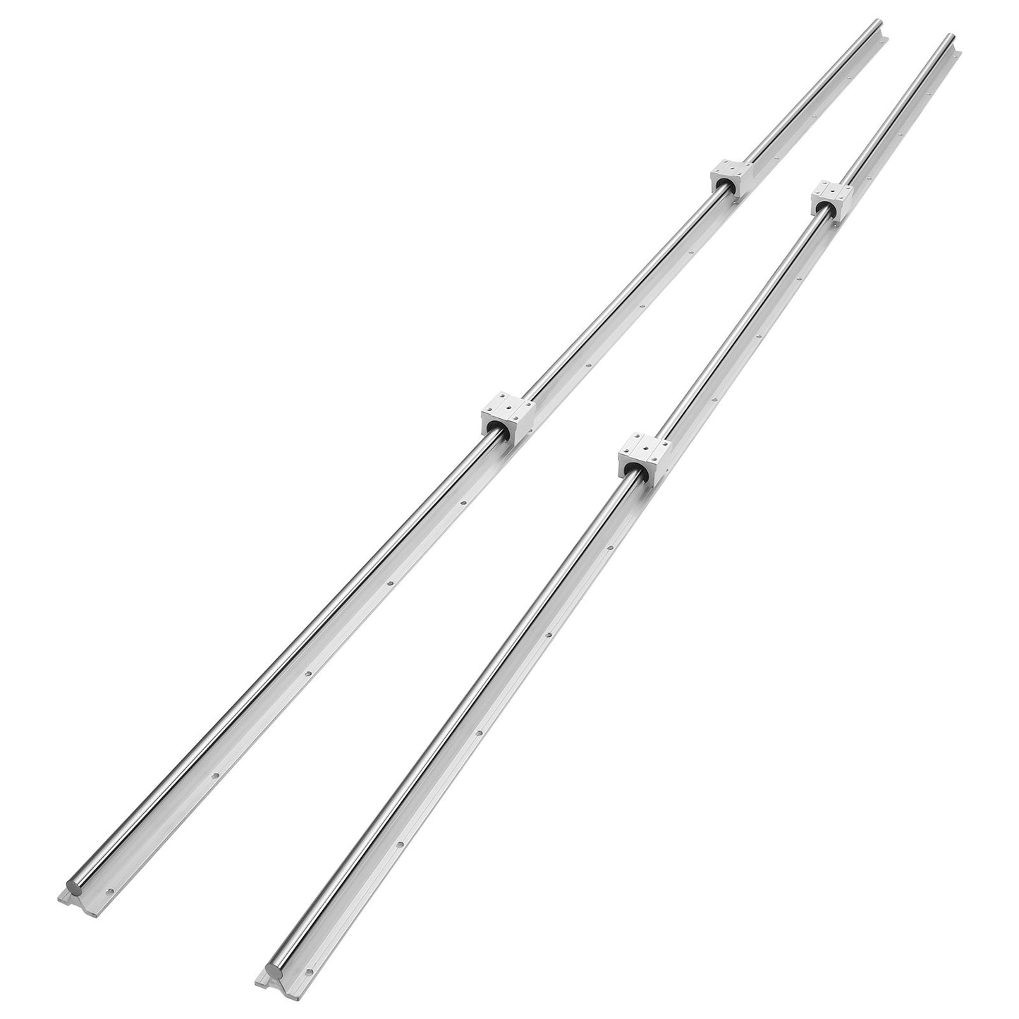 Linjära styrskenor, SBR20 1800 mm, 2 ST 70,9 tum/1800 mm SBR20 styrskenor och 4 ST SBR20UU glidblock, linjära skenor och lagersats för automatiserade maskiner DIY Project CNC Router Machines