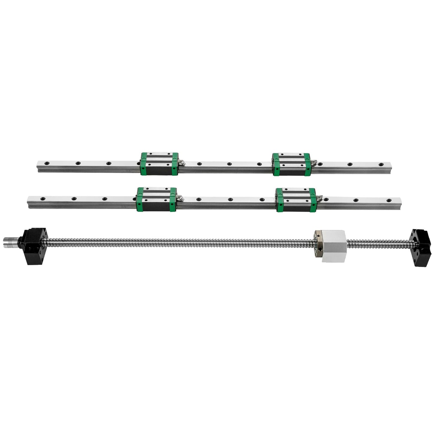 Linjär styrskena 2st HGR20-1000mm linjär glidskena med 1st RM1605-1000mm kulskruv med BF12/BK12 kit linjär glidskena styrskena fyrkantig för DIY CNC-routrar Svarvar