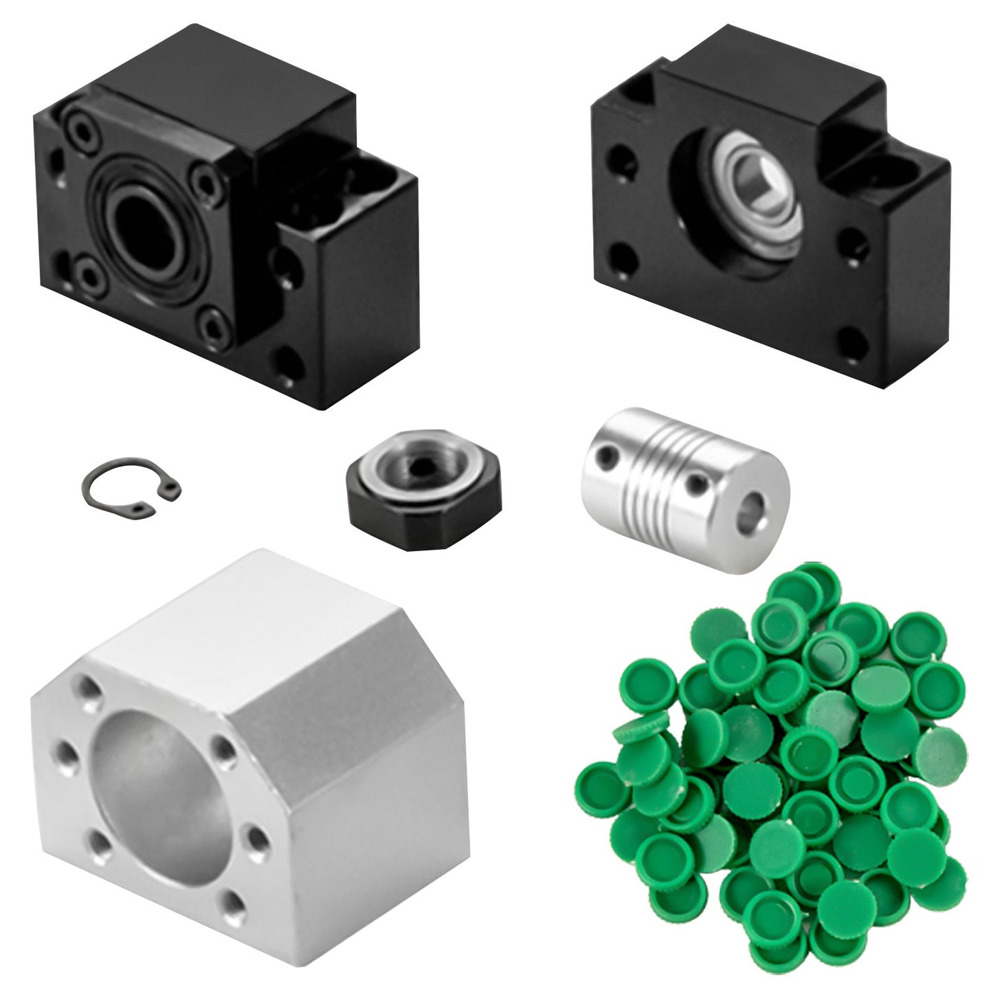 Linear Guide Rail 2pcs HGR20-1700mm Linear Slide Rail with 1pcs RM1605-1700mm Ball Screw with BF12/BK12 Kit Linear Slide Rail Guide Rail Square for DIY CNC Routers Lathes