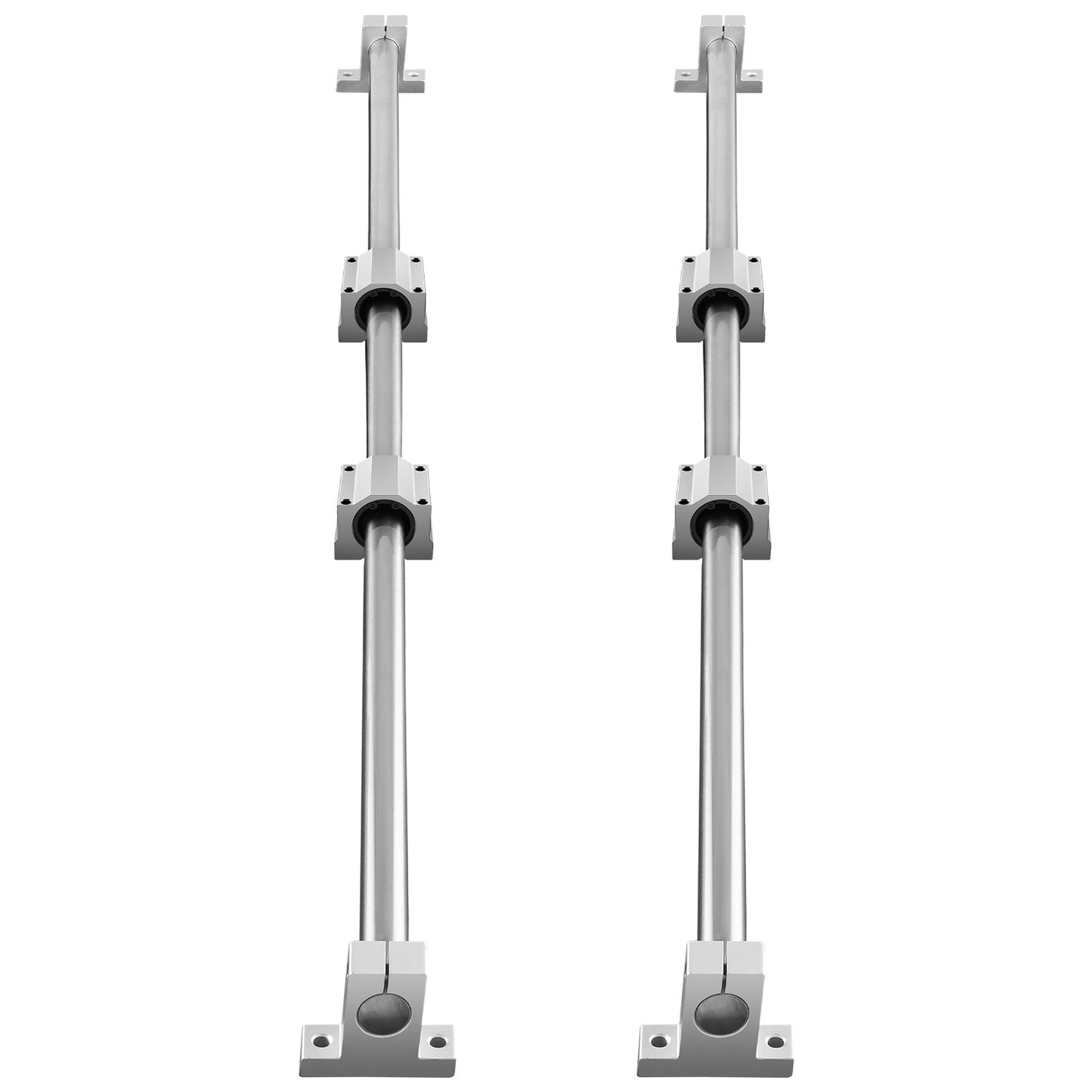 Linearführungsschienen, SFC20 1200 mm, 2 Stück 39,4 Zoll/1000 mm SFC20-Führungsschienen, 4 Stück SC20-Gleitblöcke, 4 Stück Schienenstützen, Linearschienen und Lagersatz für automatisierte Maschinen, CNC-Heimwerkerprojekte