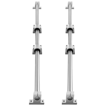 Linearführungsschienen, SFC20 1200 mm, 2 Stück 39,4 Zoll/1000 mm SFC20-Führungsschienen, 4 Stück SC20-Gleitblöcke, 4 Stück Schienenstützen, Linearschienen und Lagersatz für automatisierte Maschinen, CNC-Heimwerkerprojekte