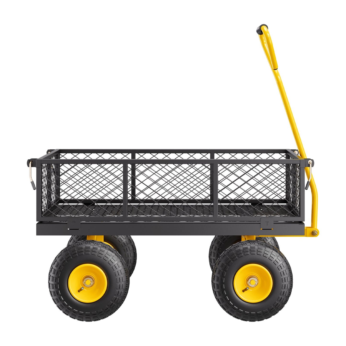 Steel Garden Cart 500lb Capacity Heavy Duty Yard Wagon Cart 10in Tires